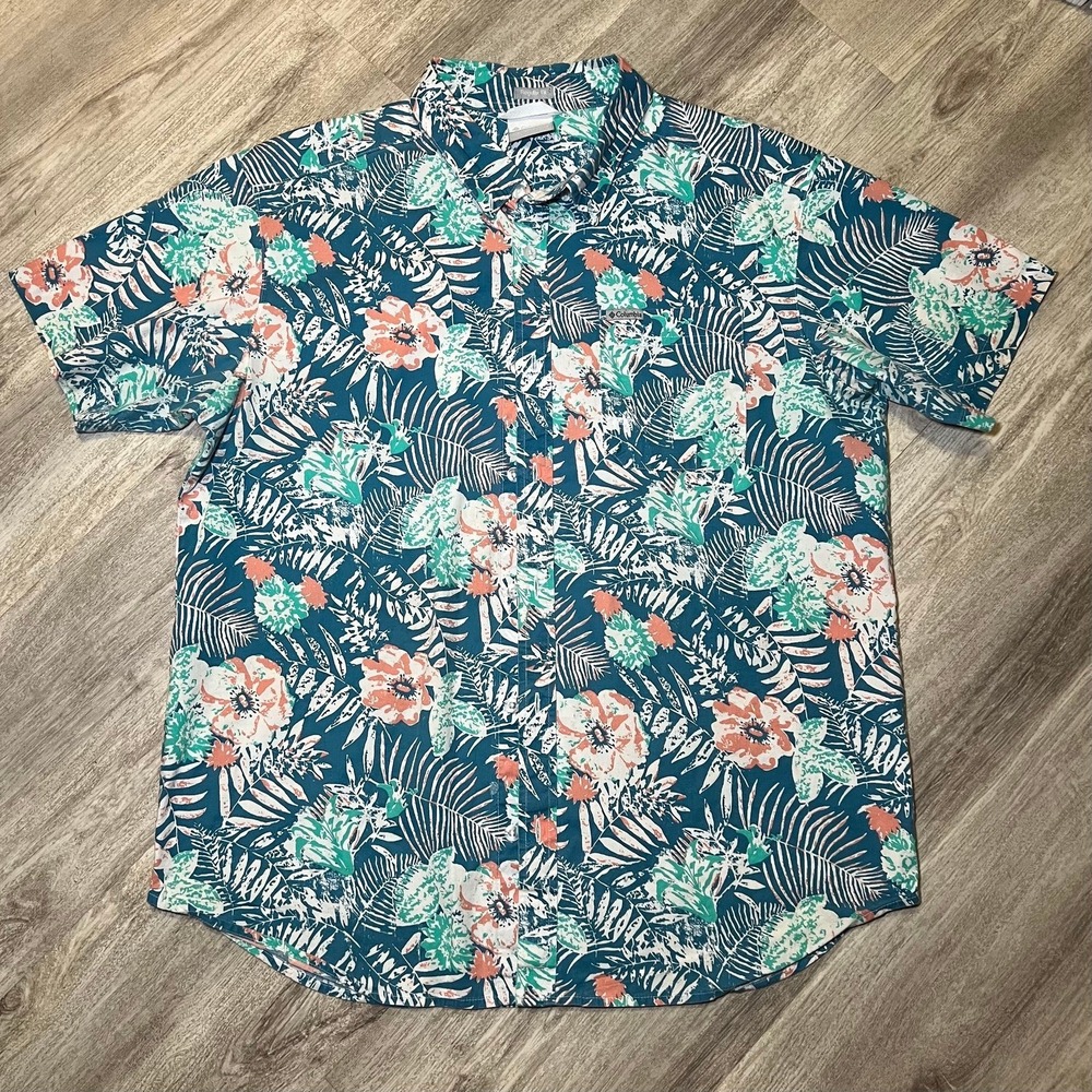 Columbia men's floral button down large